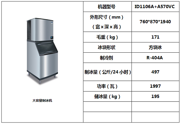 万利多制冰机ID1106A